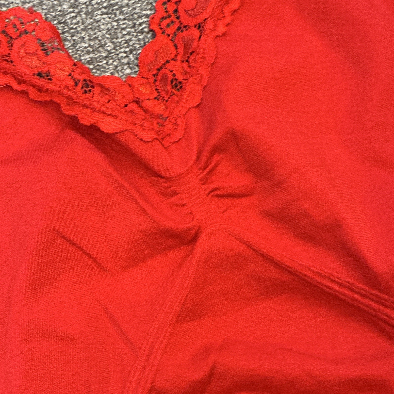 Mopas Red Lace Shaping Camisole Top Size M 95% Nylon 5% Spandex Women
