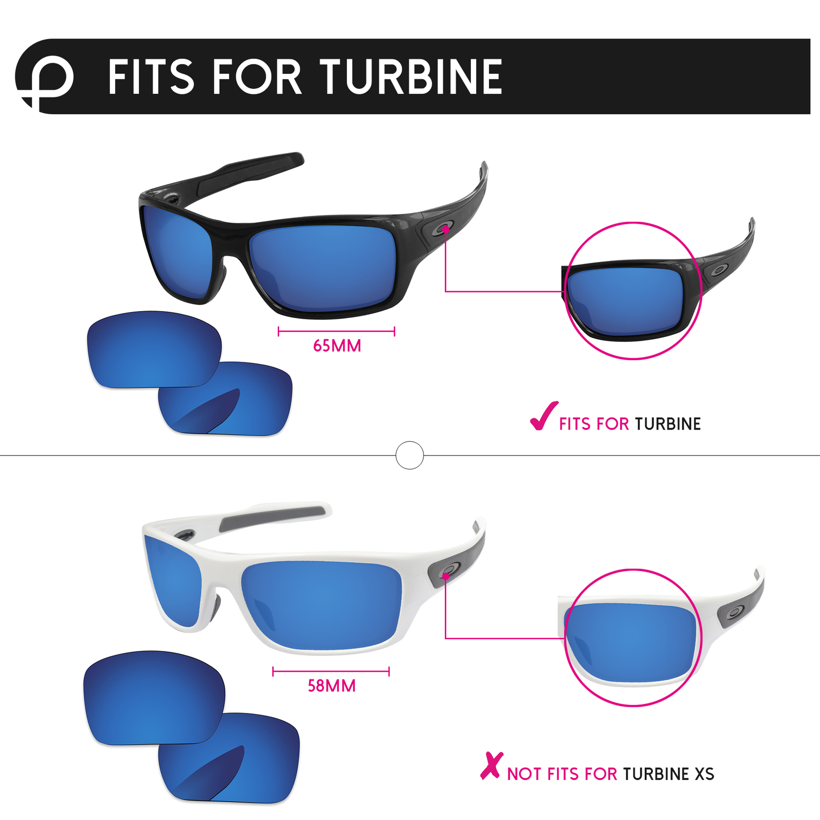 Lensology Polarized Replacement Lenses For-Oakley Turbine OO9263 Multi-Options
