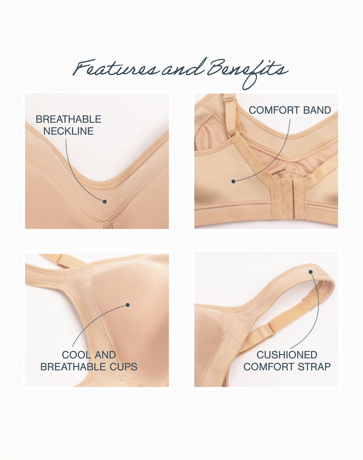 Playtex 18 Hour Active Lifestyle Wirefree Bra seamless Breathable Comfort 36-46