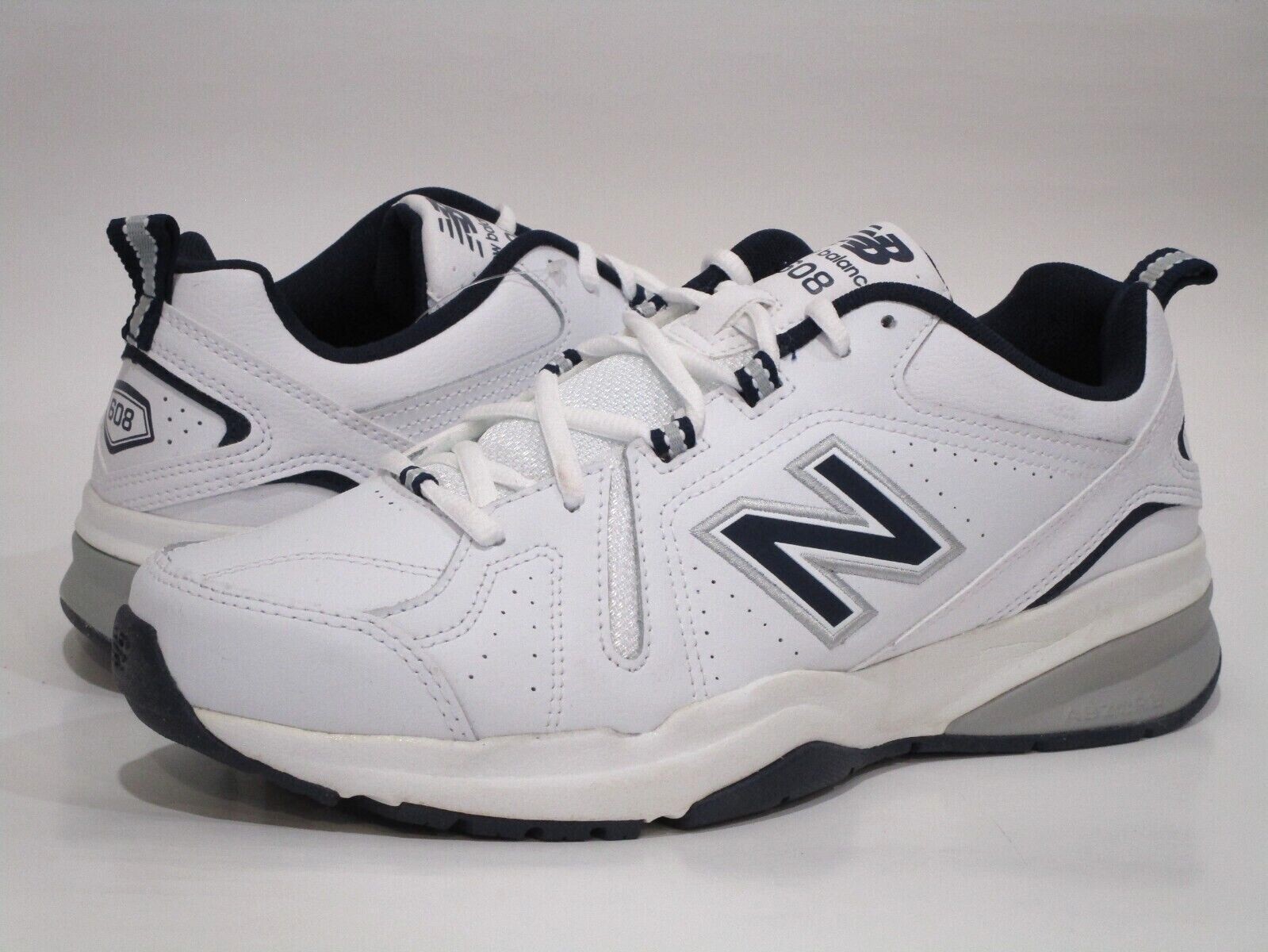 New Balance Men’s 608 V5 Casual Comfort Cross Trainer Sneaker Shoes, White/Navy