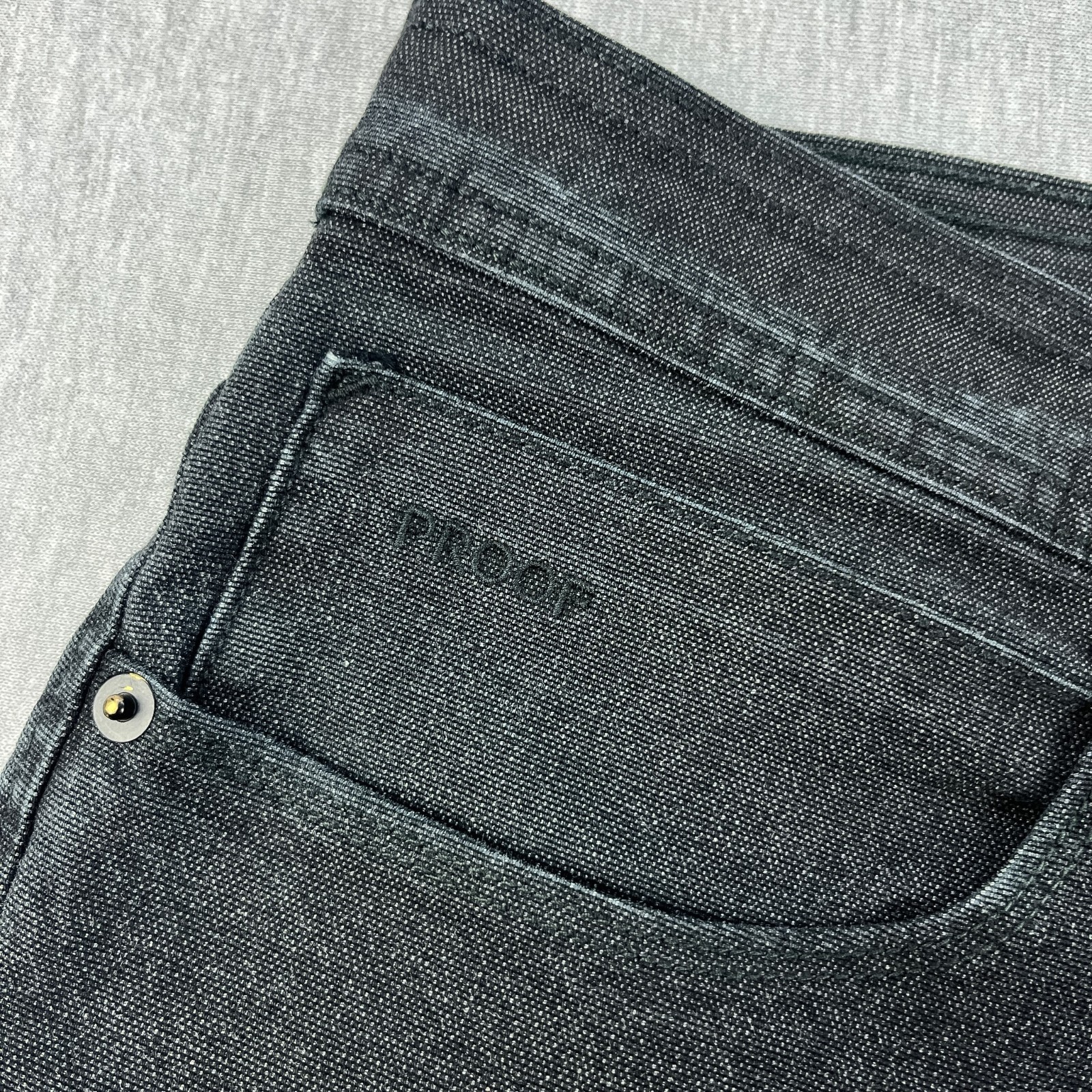 Proof Rover Double Knee Work Pant Mens 34×32 Slim Fit Gray Stretch Huckberry