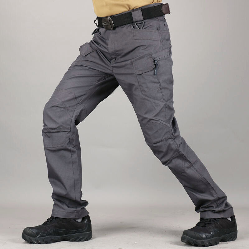 Men’s Work Cargo Pants Tactical Combat Pants Outdoor Hiking Waterproof Trousers
