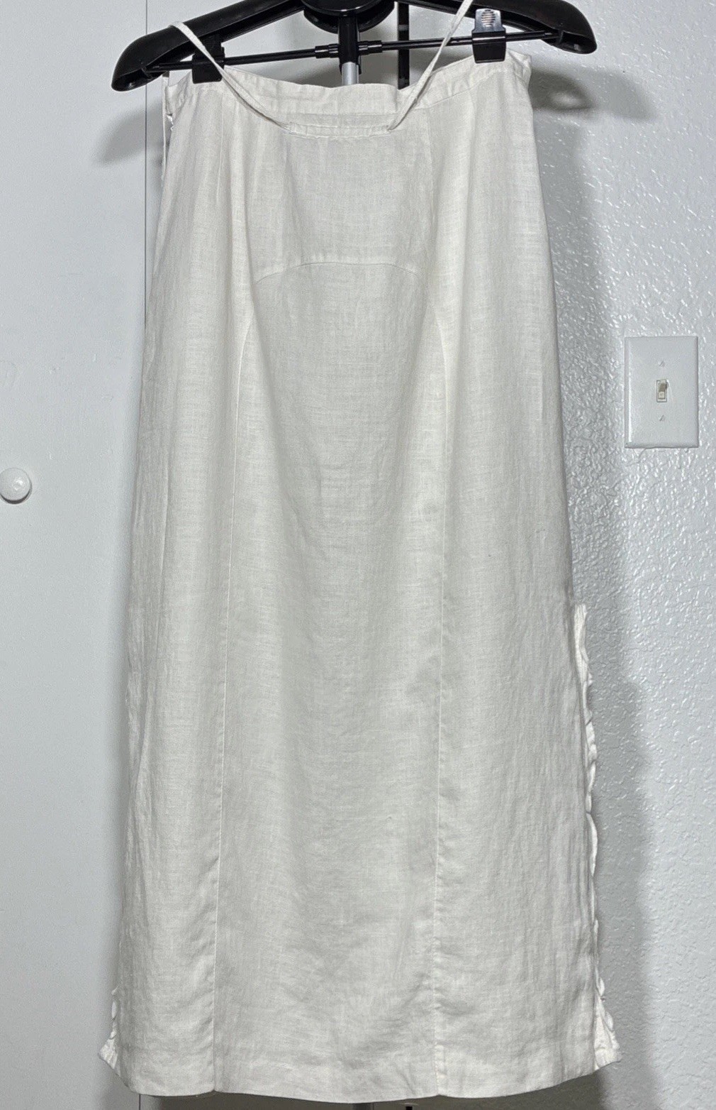 Harvé Benard~ Whimsical Long Embroidered Ukrainian 100% Linen Skirt Size: L