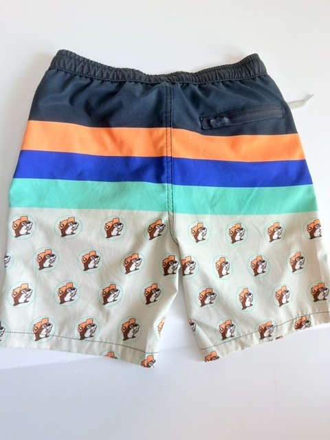 Buc-ee’s Youth Medium Swim Trunks Boys Board Shorts Beach Pool Multicolor