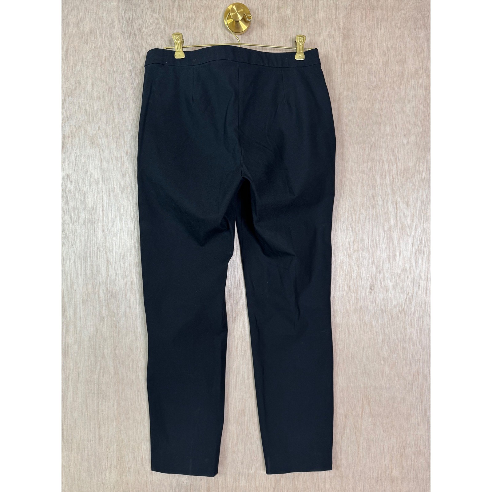 Theory Womens Black Stretchy Slacks Size 4 Lightweight Structured Work Trousers