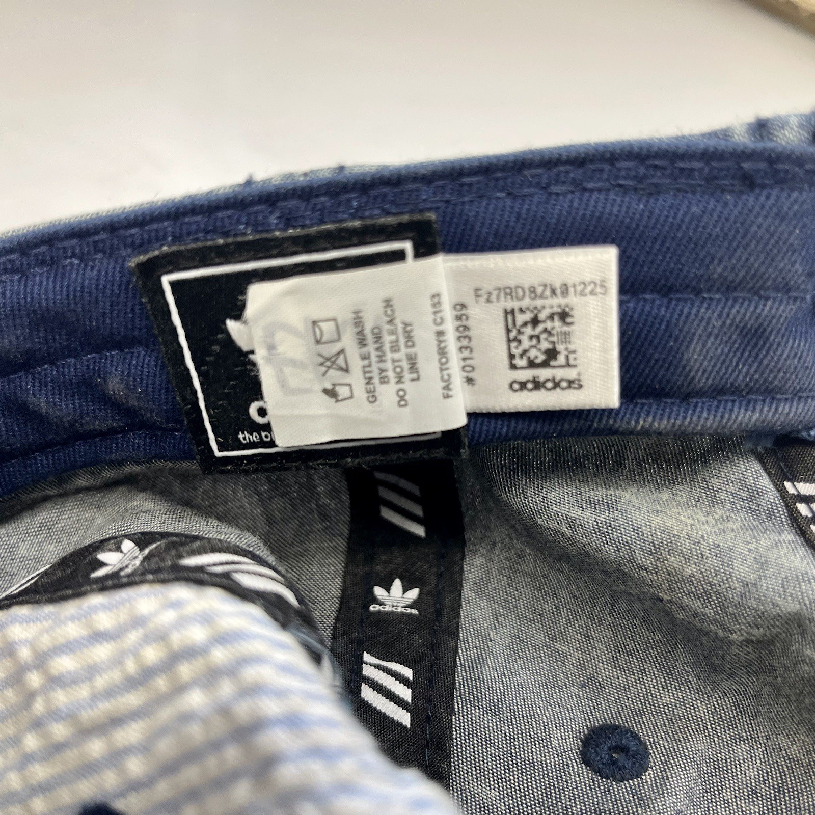 adidas Blue Denim Stone Washed Cap OSFW 100% cotton Adjustable back strap
