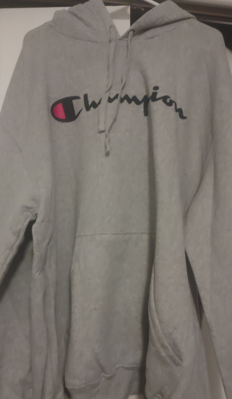 Champion Men’s Fleece Big and Tall Logo Pullover Hoodie – Oxford Gray 2XB