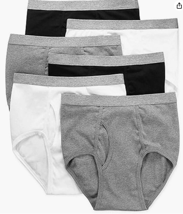 Stafford 6-Pack Men’s Big &Tall Briefs Size 2XL Assorted colors