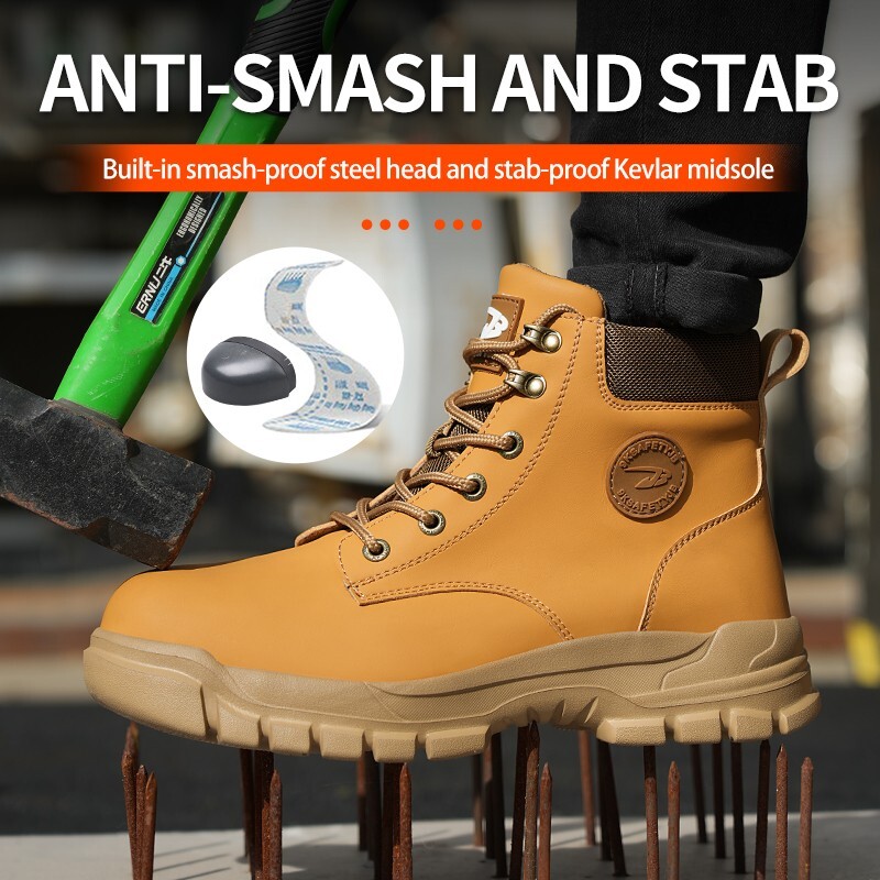 Safety Shoes Men Work Sneakers Indestructible Shoes Anti-smash Puncture-Proof