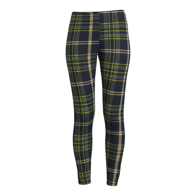 No Boundaries Juniors Ankle Leggings, Size L (11-13) Plaid