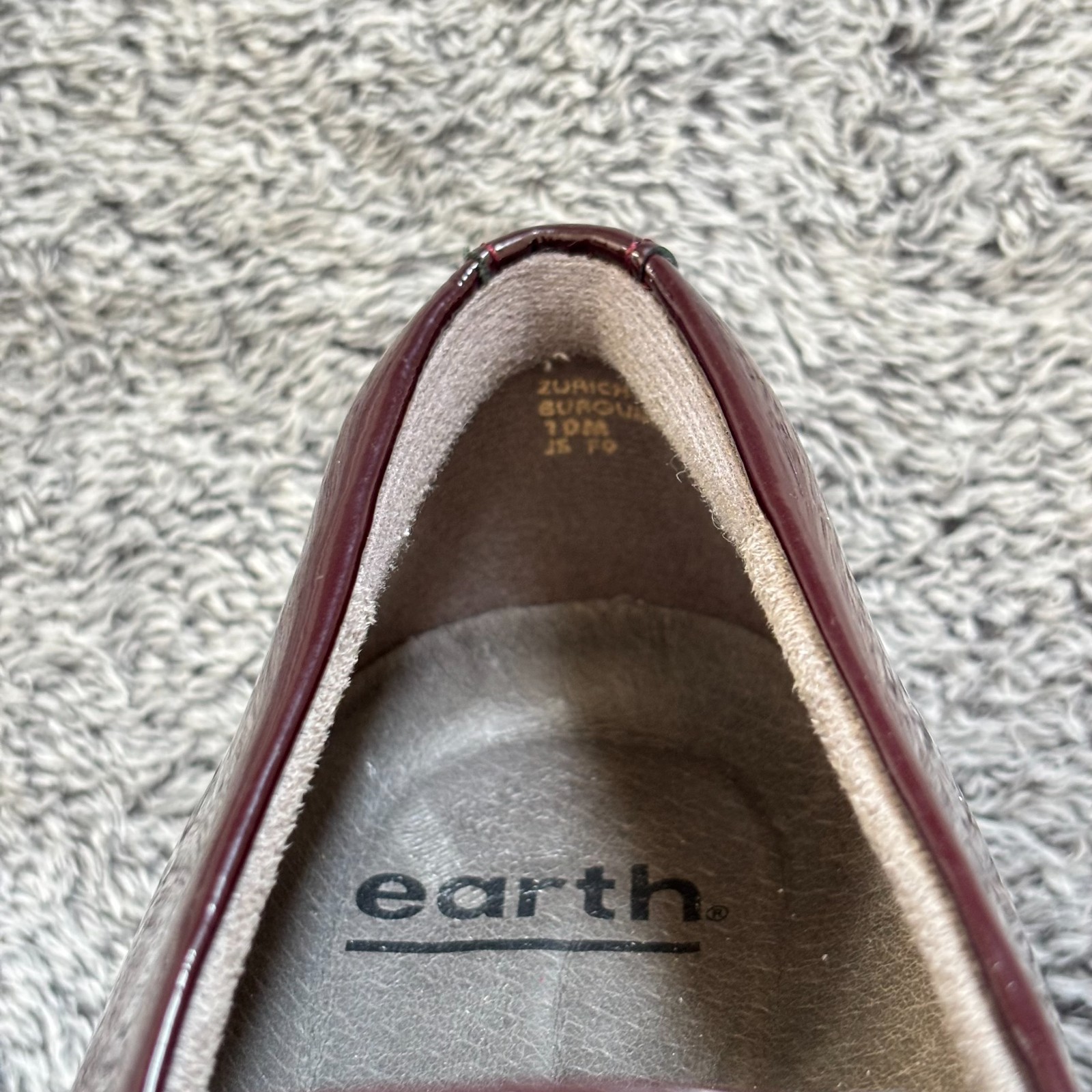 Earth Womens Shoes 10M Burgundy Preppy Old Money Church Career Academia 19033