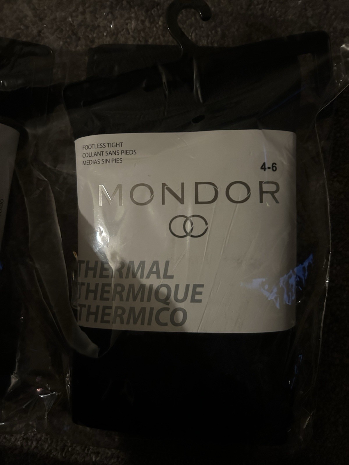 Mondor Black Thermal Tights Footless (4-6 Size) 🐠