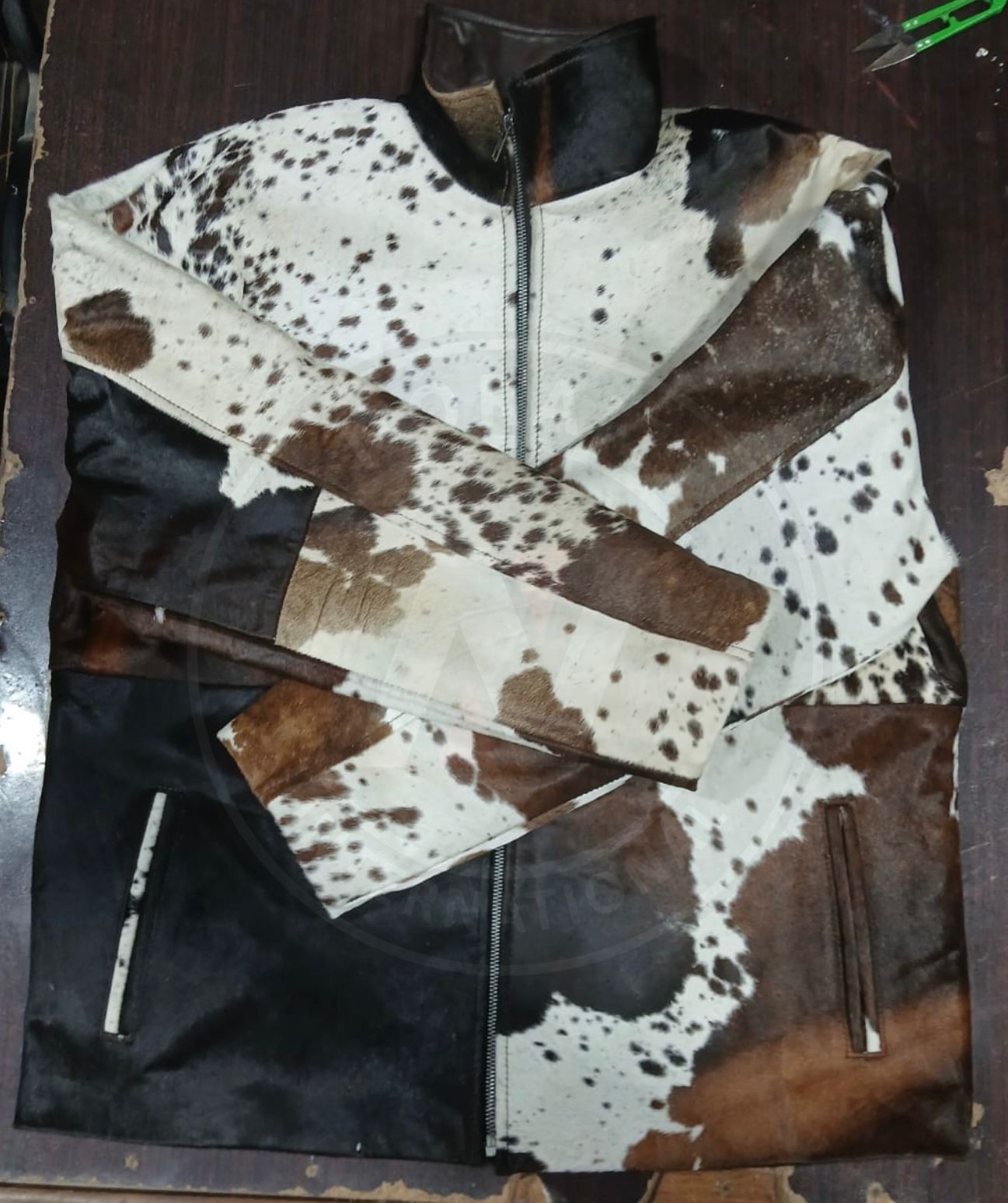 Women’s Oversized Genuine Cowhide Hair On Leather Jacket Western Style Jacket