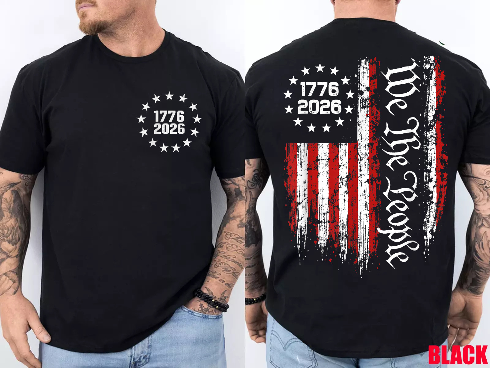 250 Anniversary USA 250th American Flag Patriotic 250 Years (Front/Back) T-Shirt