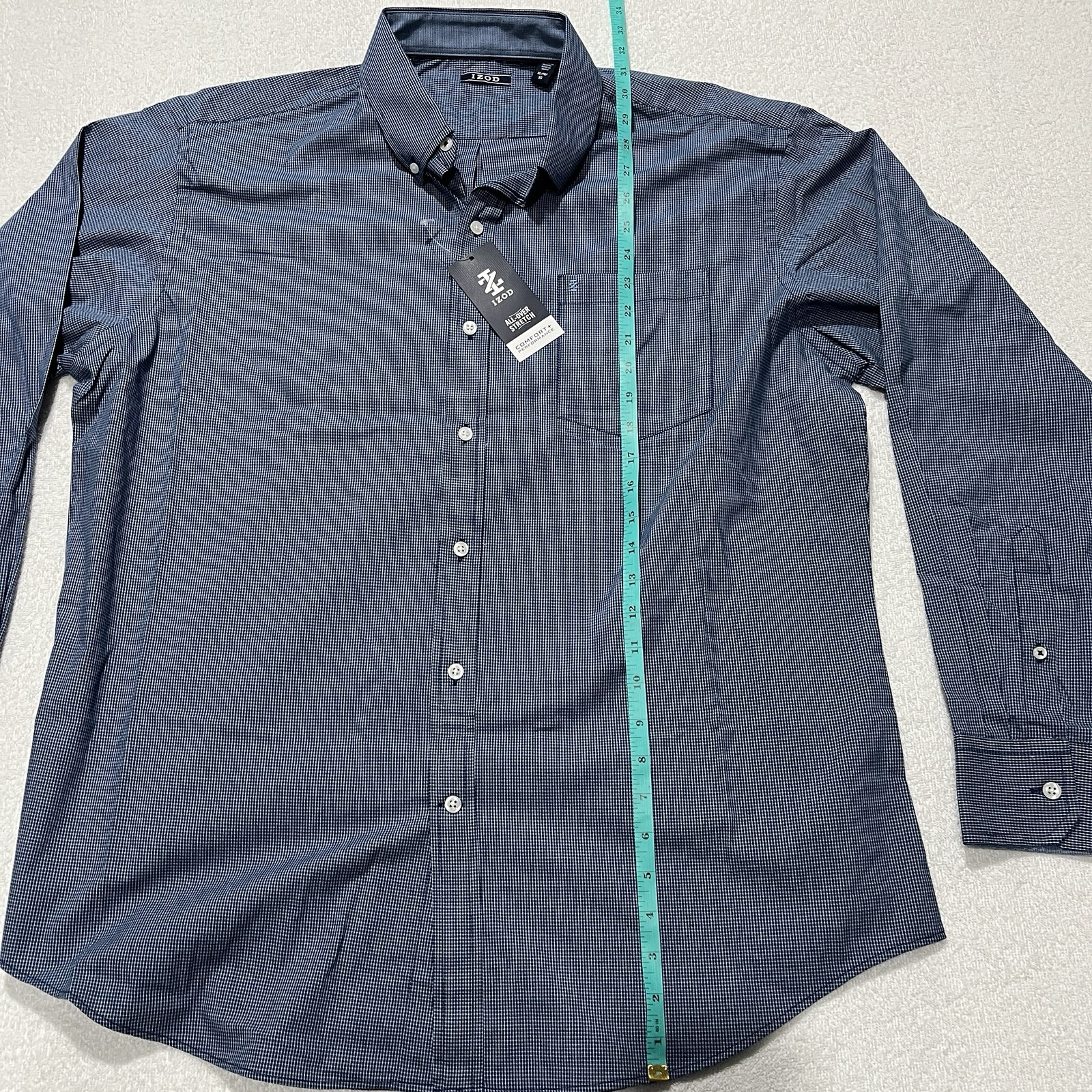 NEW!! IZOD All-Over Stretch Comfort + Performance Estate Blue Dark Size: XL