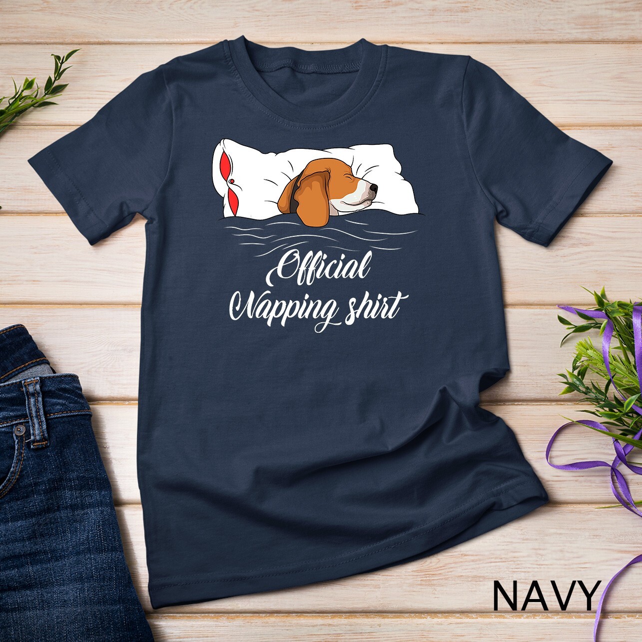 Sleeping Beagle Pyjamas Dog Lover Gift Official Napping Unisex T-shirt