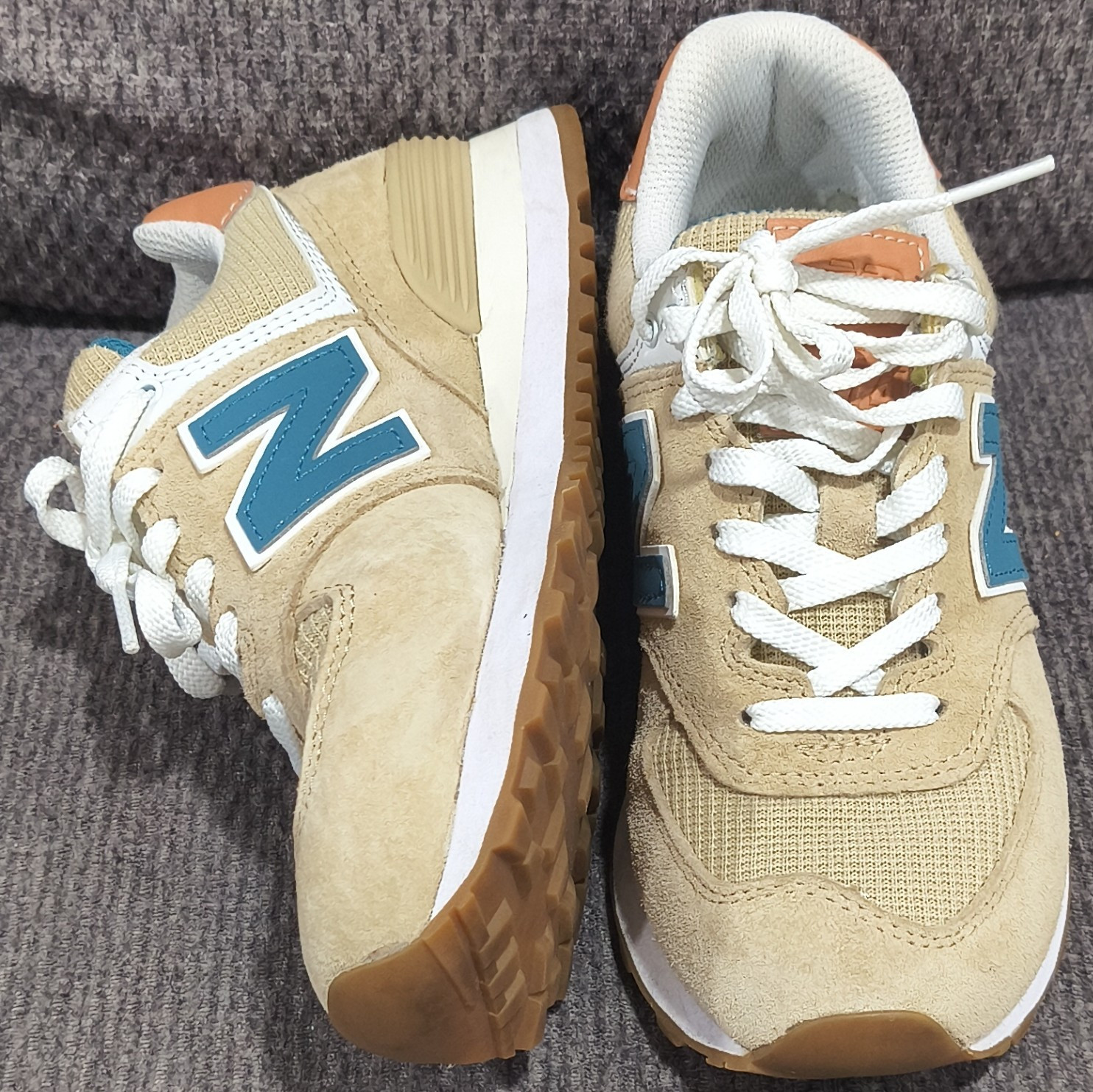 New Balance 574 Incense/Faded Mahogany Beige Blue Low Top Sneakers ML574TYC 2021