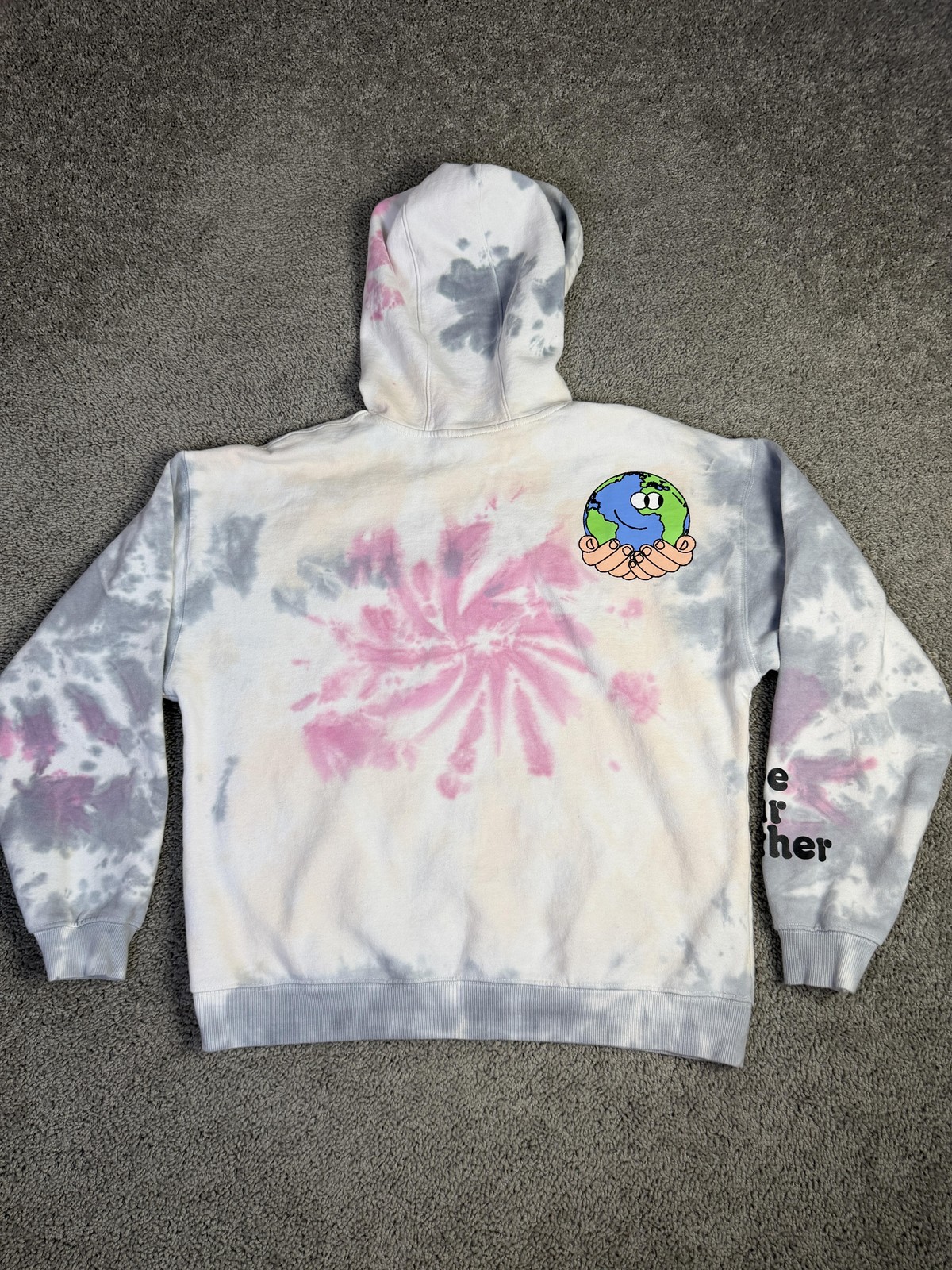 Coney Island Picnic Hoodie Mens M Tie Dye Love Your Mother Earth