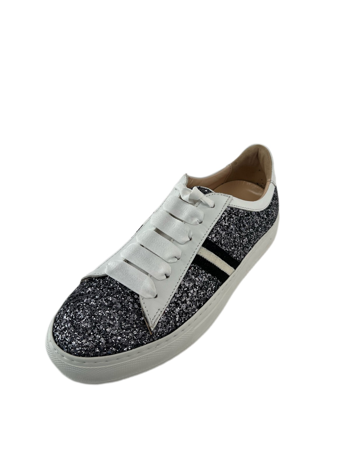 Marina Rinaldi Women’s Bianco Labrador Embellished Sneakers Size 11 NWB
