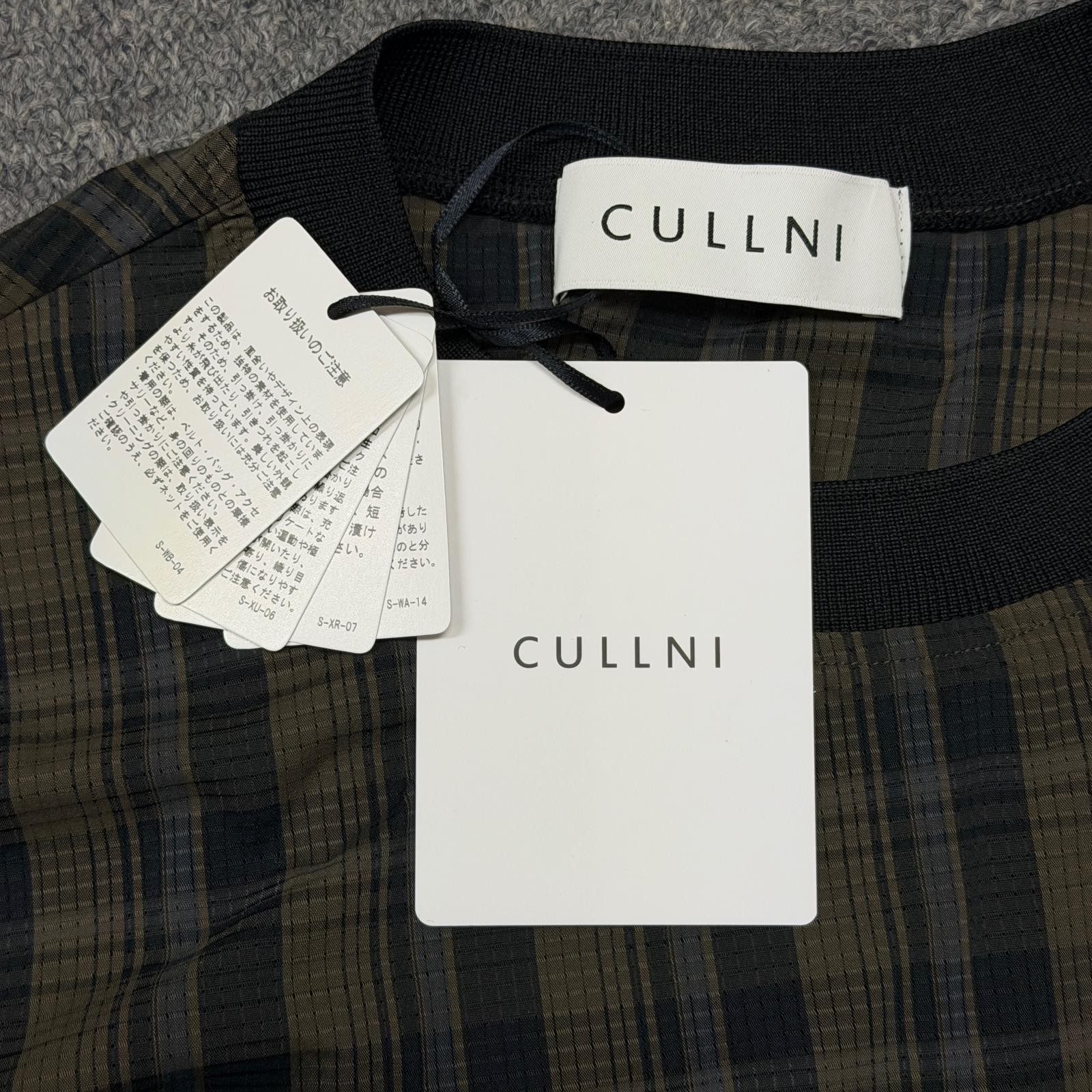 Unused CULLNI 25SS Check Drawstring Long Sleeve Long sleeve 25-SS-004D Brown…