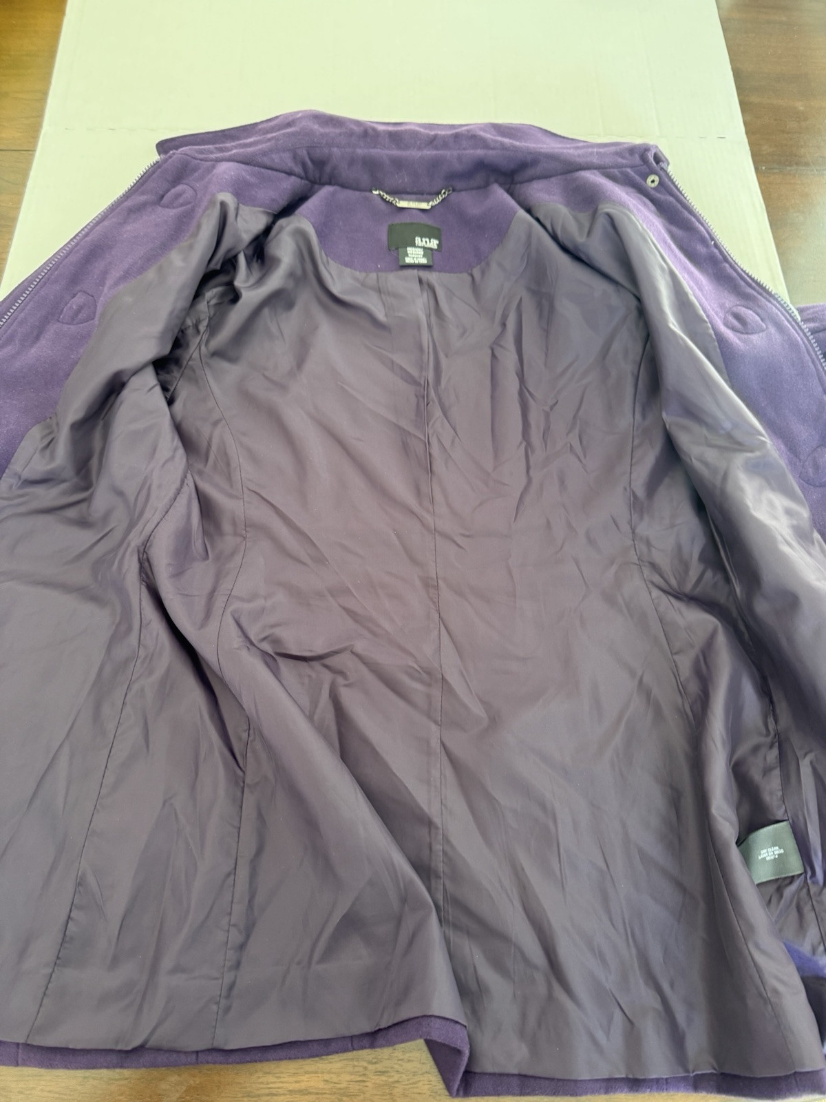 Pre Owned Excellent a.n.a A New Approach Pea Coat Zip Toggle Closure Women Sz M