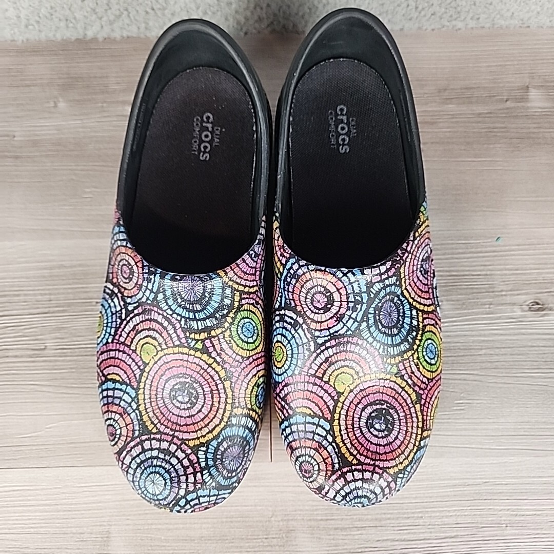 Crocs at Work Clogs Womens 9 Multicolor Neria Pro II Graphic Slip Resistant