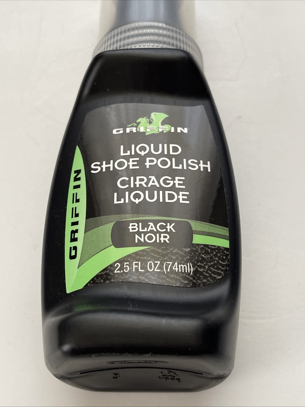 Lot of 2 Griffin Liquid Shoe Polish Black Noir 2.5 FL OZ (74ml) Expires 2034