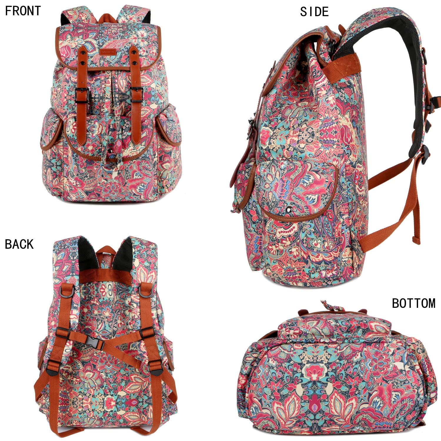 Large Women Laptop Backpack 15.6 inch Computer Backpack Travel Hiking Backpac…