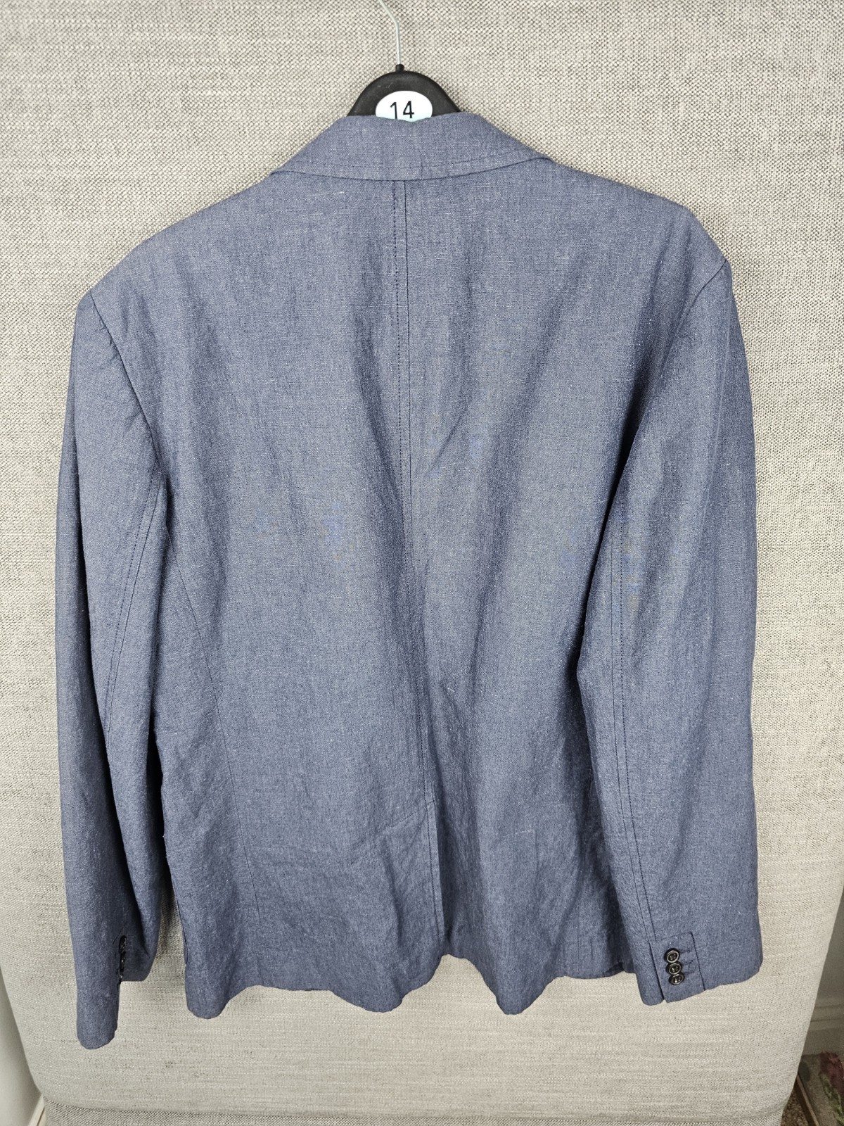 GAP Linen Cotton Blend Brunson Blazer Butterfly Lined Navy Size M Medium