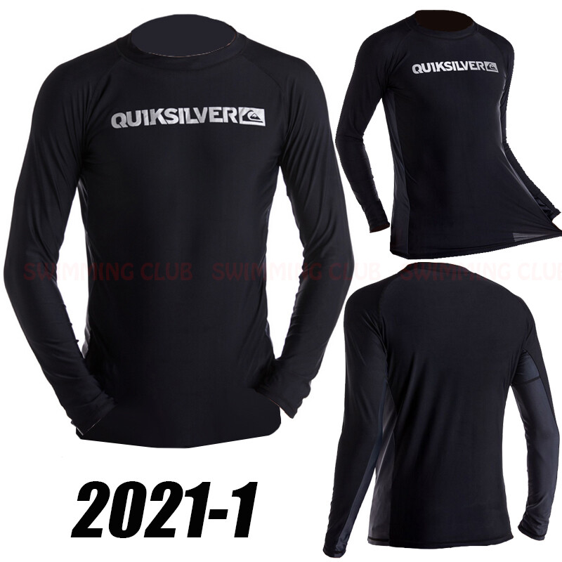 MEN’S RASH GUARDS BEACH LONG SLEEVES SURF SNORKELING SWIM TOP SHIRT WATER SPORTS