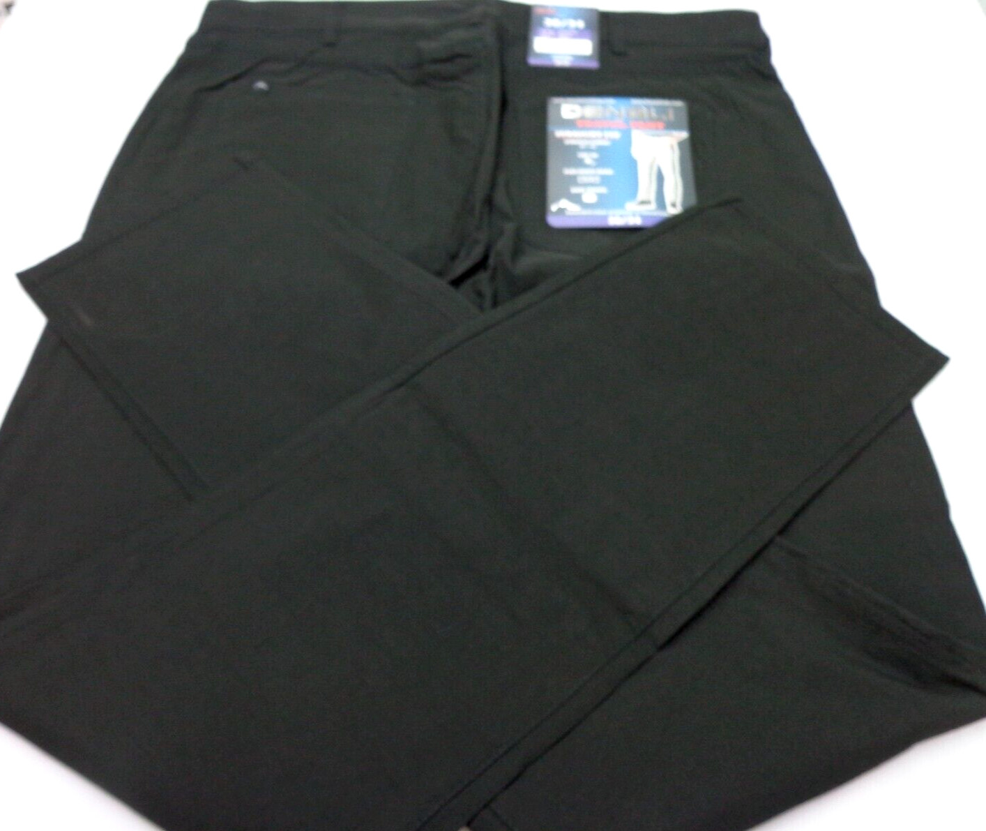 DENALI Black Travel Pants Straight Fit 36/34 NEW
