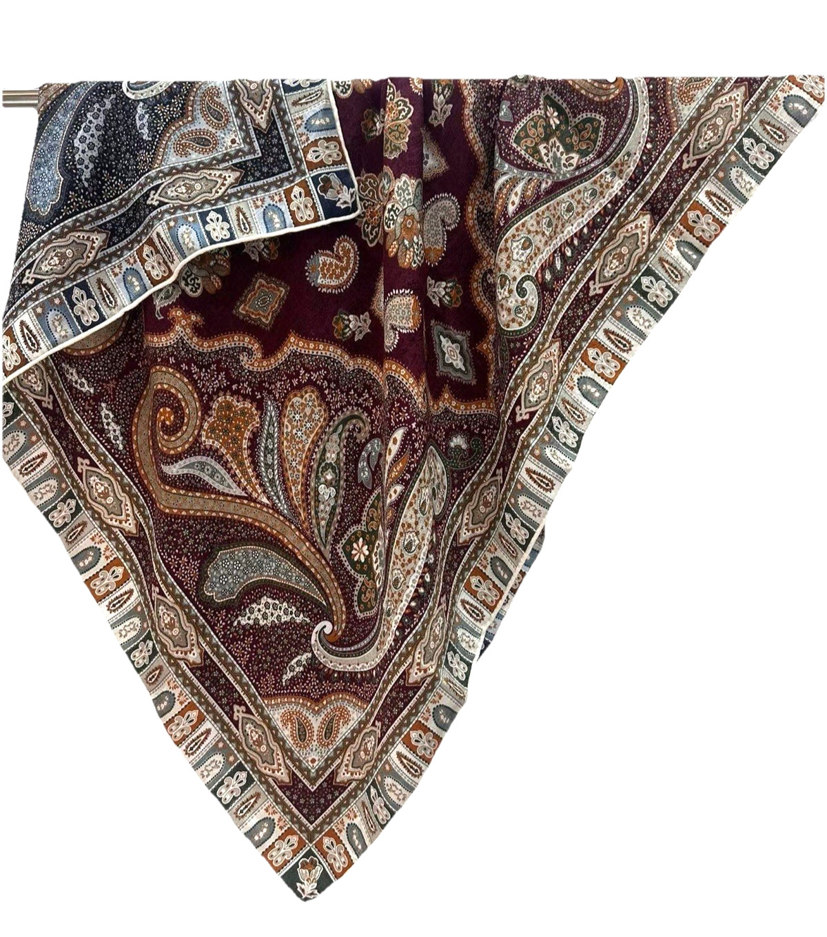 41″x41″Paisley 2 Print70shmere30%Silk Jacquard Double-sided Thin Scarf 105cm