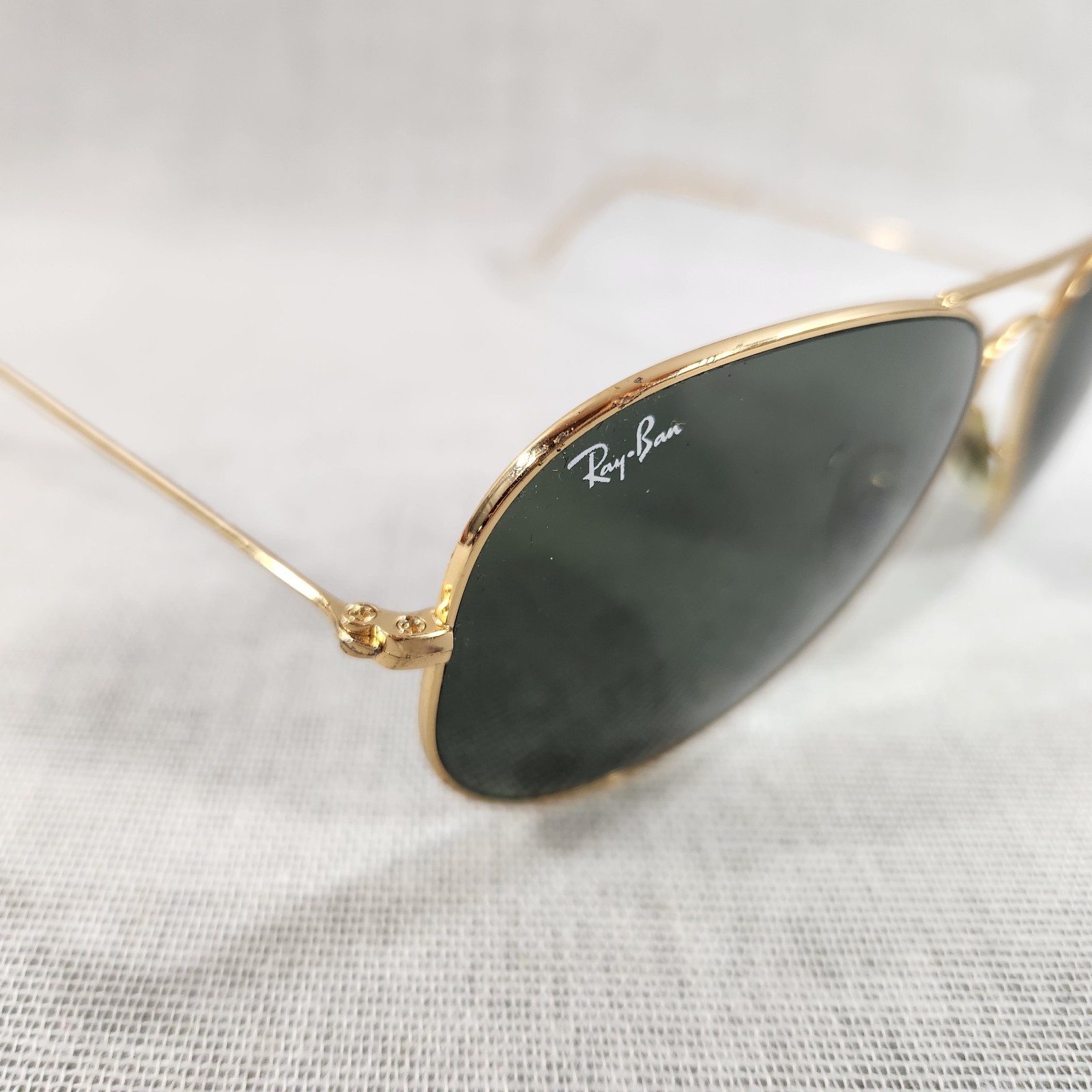 Ray Ban RB3025 001/58 Gold Full Rim Aviator Sunglasses 58-14-135mm Made in Italy