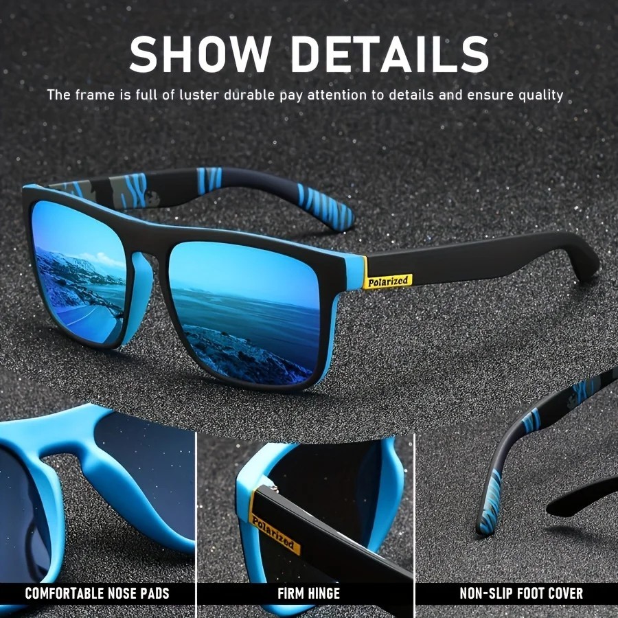 Polarized UV400 Men Sunglasses Wraparound Sports Driving Fishing Cycling Eyewear