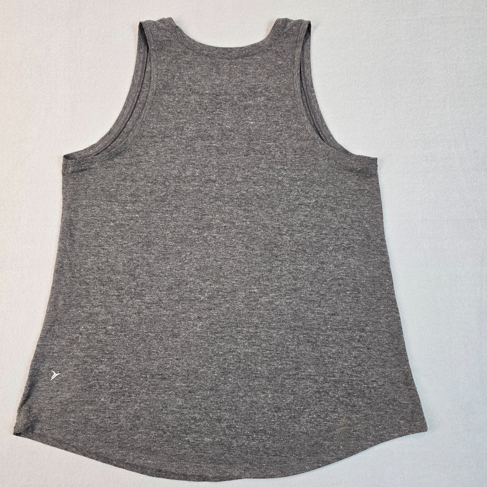 Old Navy Active Go-Dry Tank Top Women Medium Gray Calm Mind Strong Heart T shirt