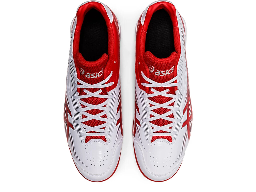 ASICS STAR SHINE 3 1123A033 101 White Red Baseball Cleats