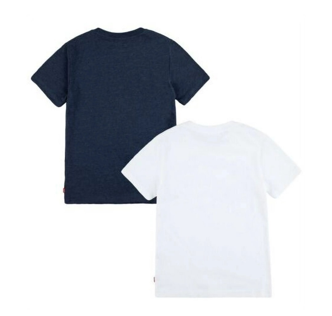 NWT Levi’s Boy’s 2-Pack Short Sleeve Graphic Logo Print Crewneck Tee Size 14/16