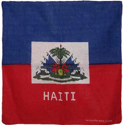 22″x22″ HAITI HAITIAN CREOLE Country 100% Cotton Bandana