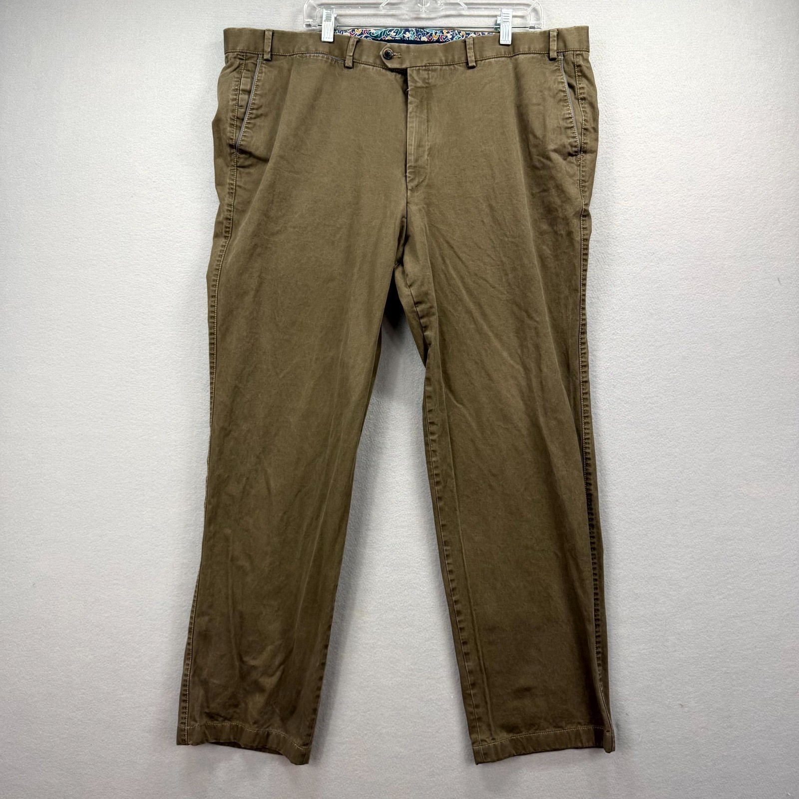 Hiltl The Ultimate Trousers Chino Nobile Pants Mens 42×30 Khaki Floral Doyle
