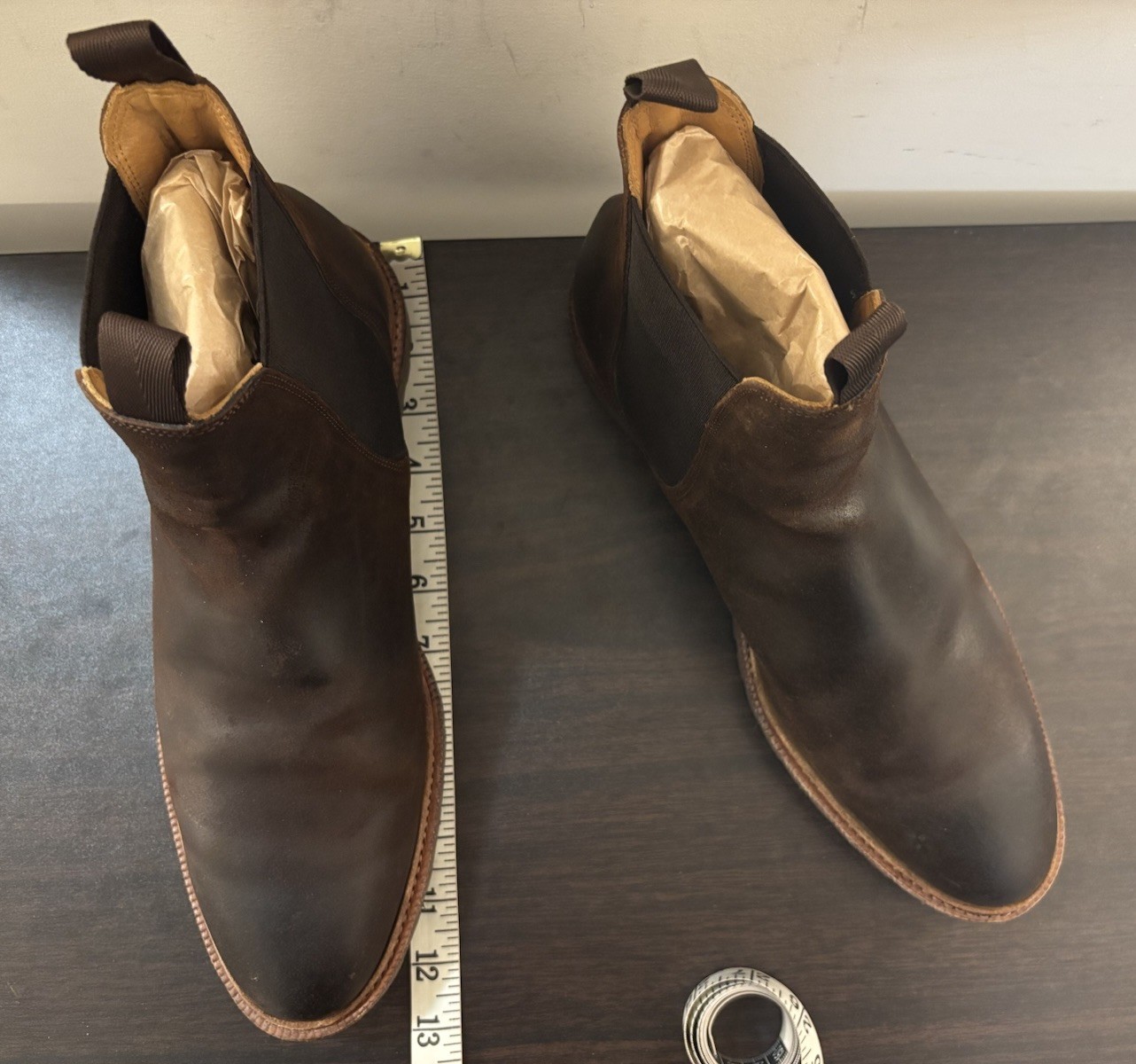 Meermin Wholecut Goodyear Welted Rust Waxy Commander CF Stead Suede Chelsea 10.5