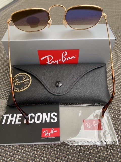 New Ray-Ban Hexagonal RB3548 Gradient Brown Sunglasses