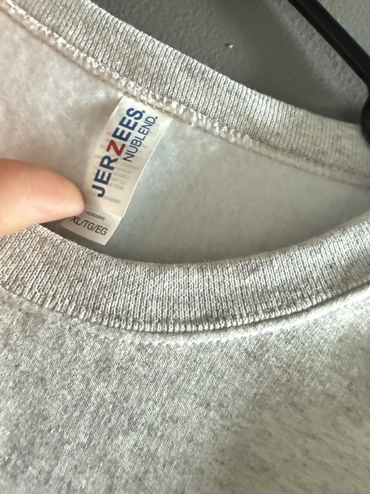 Jerzees NuBlend Blood Donor Sweatshirt Gray Mens XL Collegiate Pullover OneBlood