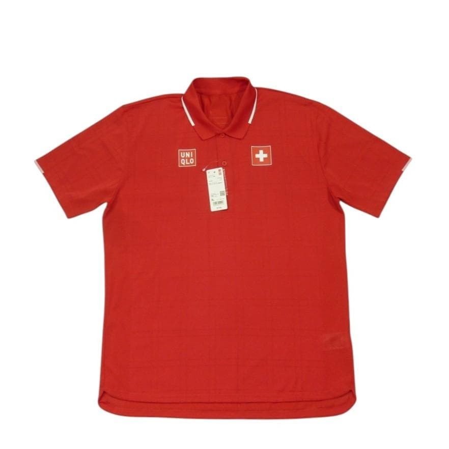 UNIQLO Roger Federer Model RF Dry EX Polo Shirt Red XL Size Tokyo Olympics