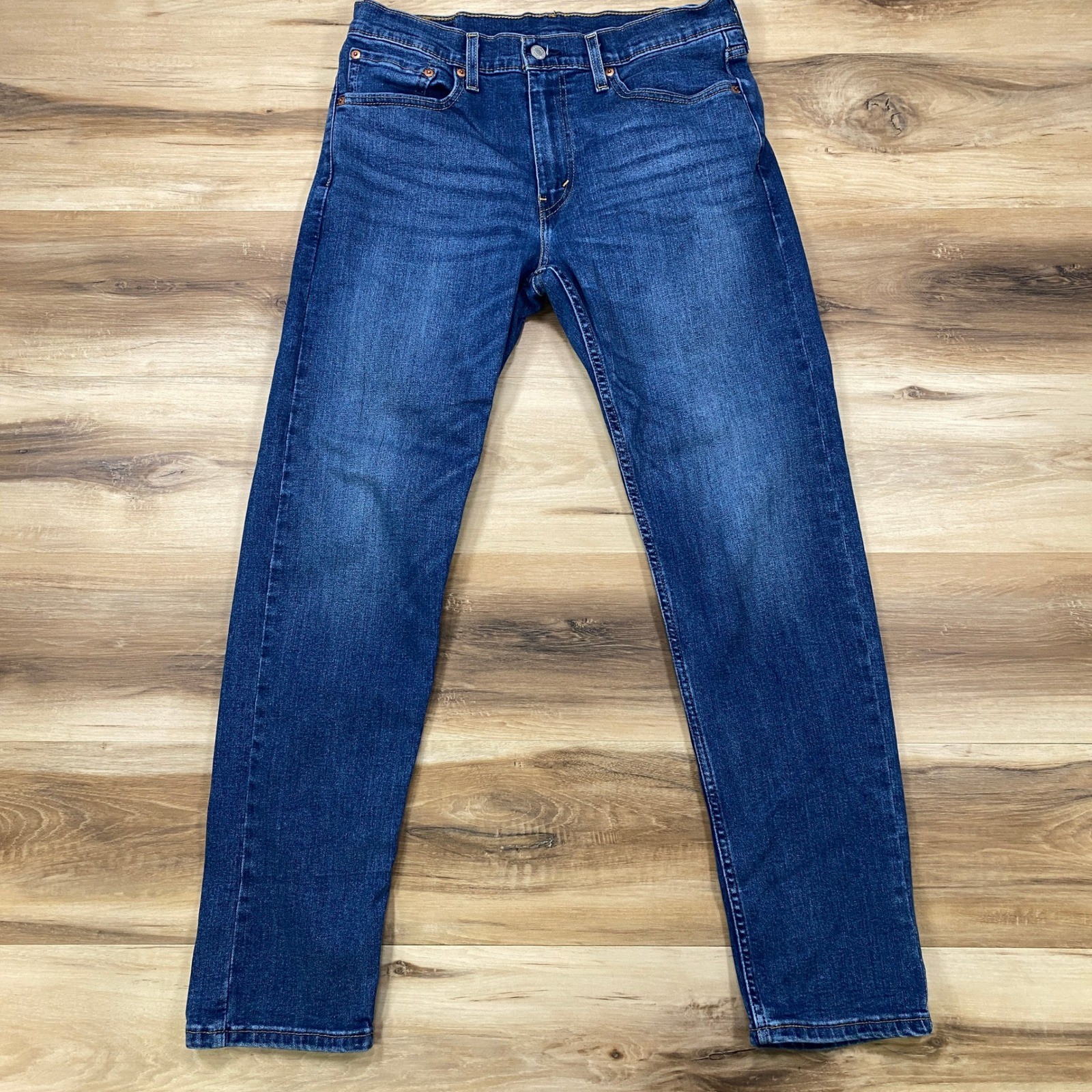 Levi’s 502 Taper Jeans Mens 32×32 Heritage Cotton Blend Regular Fit Blue Indigo
