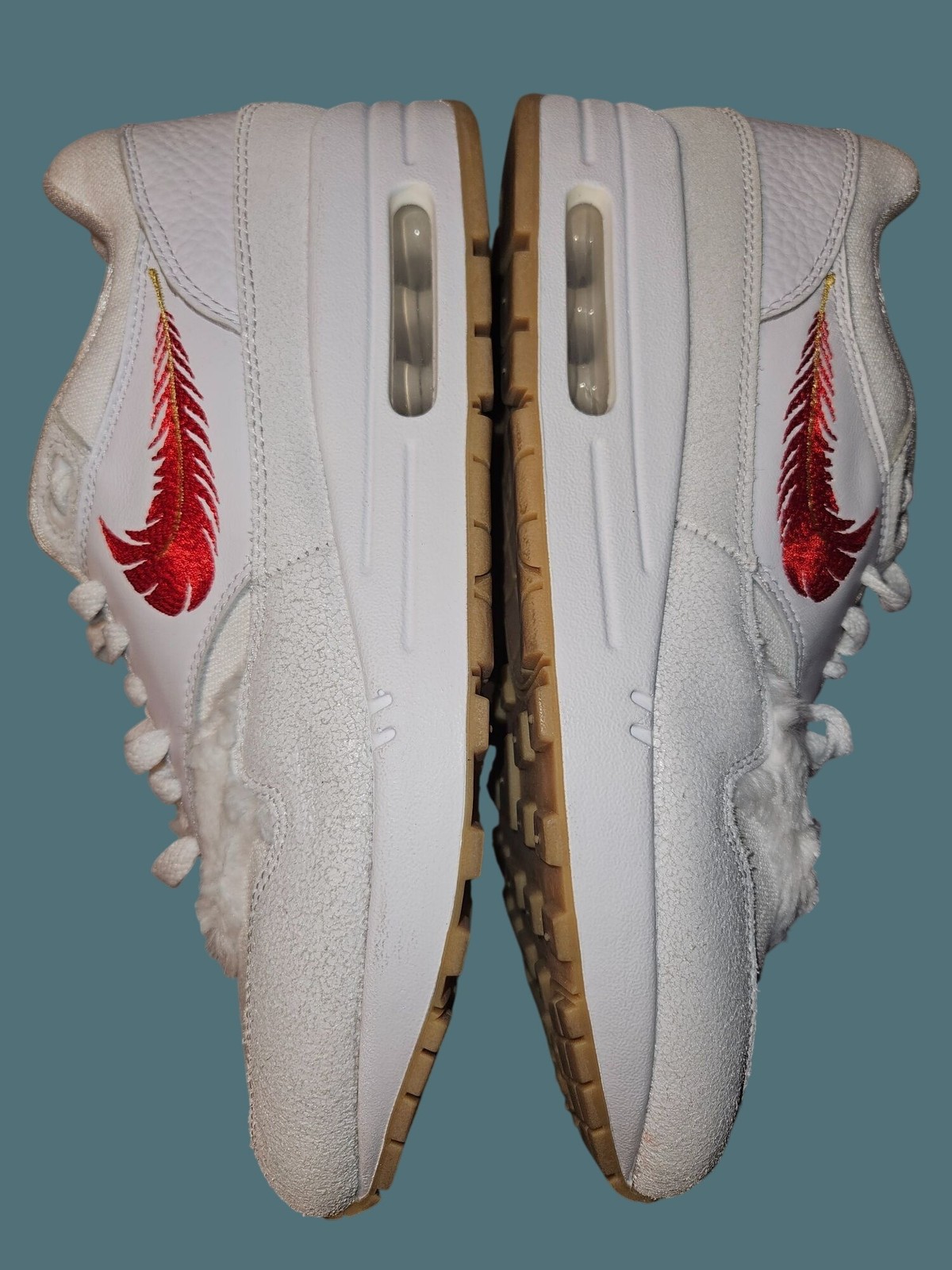 Nike Air Max 1 “The Bay” White/University Red/Gum Sneakers Men 7.5 Women 9