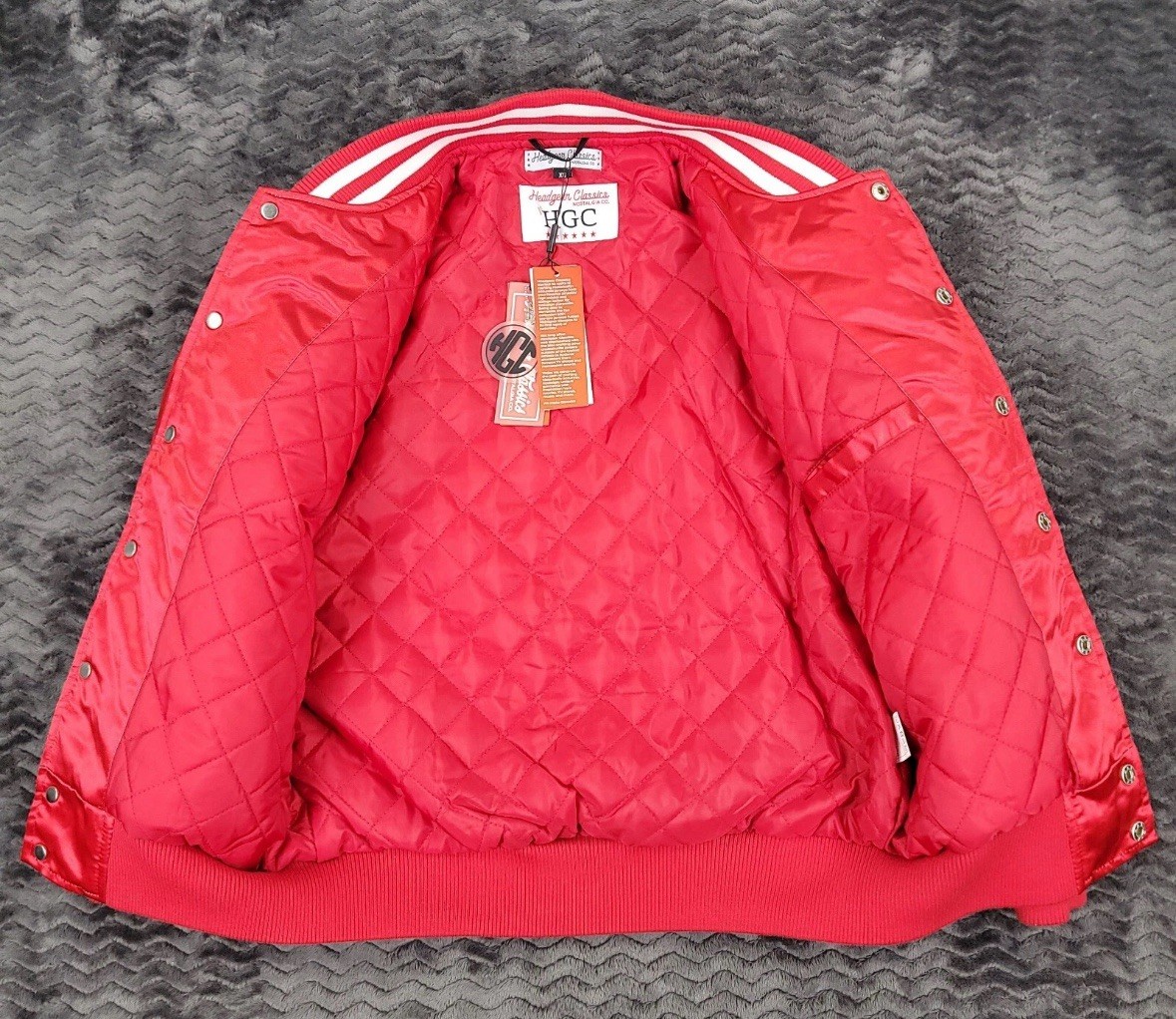 Headgear Classics Friday Bros. BBQ Satin Jacket Size Large *NWT*