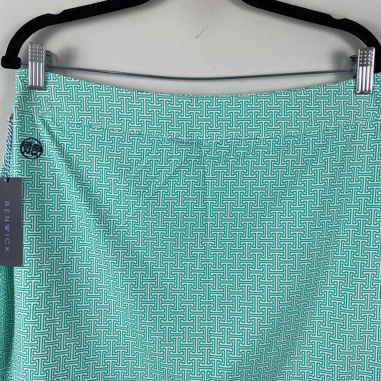 Renwick Patch Pocket Skort Size Large Pull On Aqua-Teal Golf Stretch