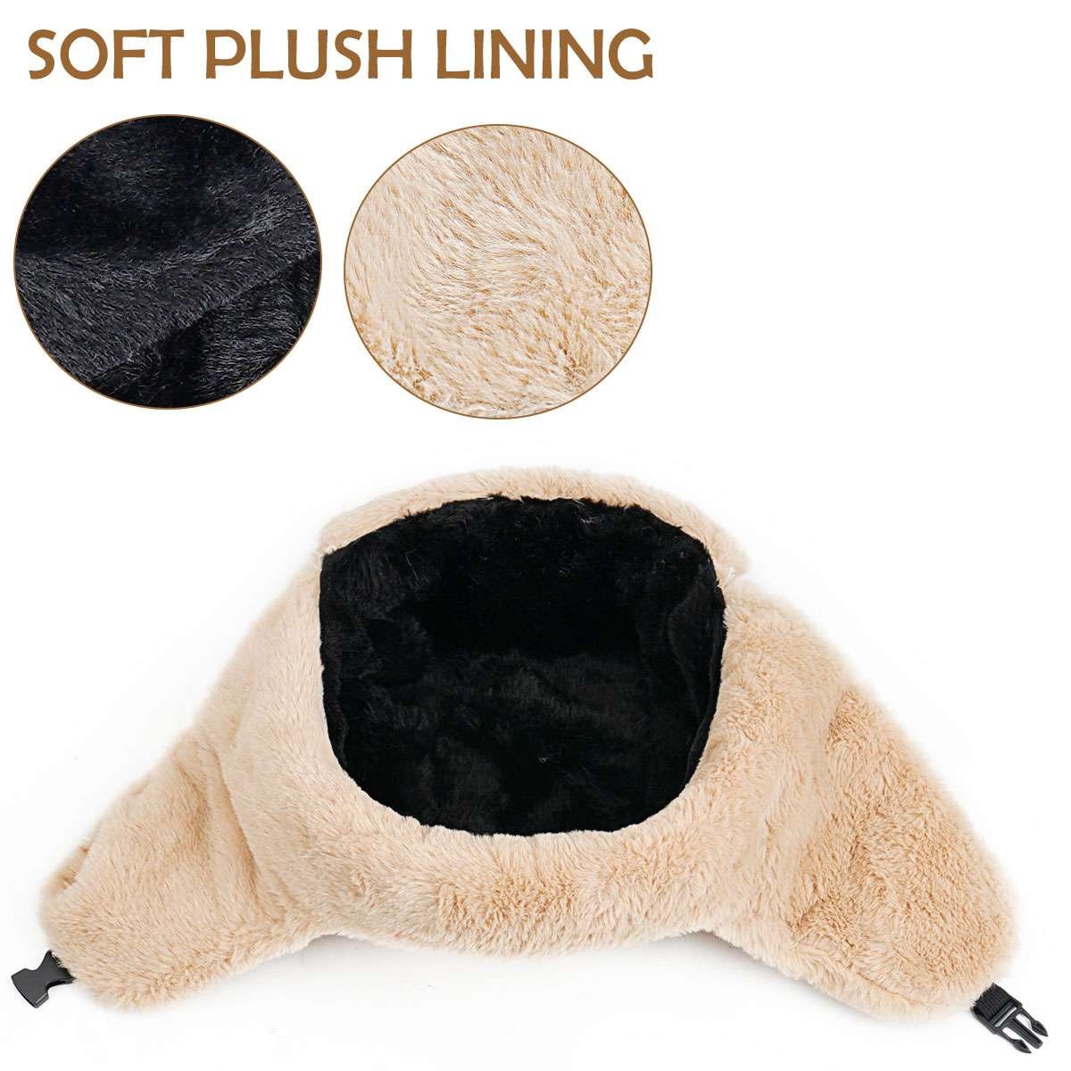 Winter Warm Hat with Ear Flaps Russian Ushanka Aviator Ski Cap for Men Women