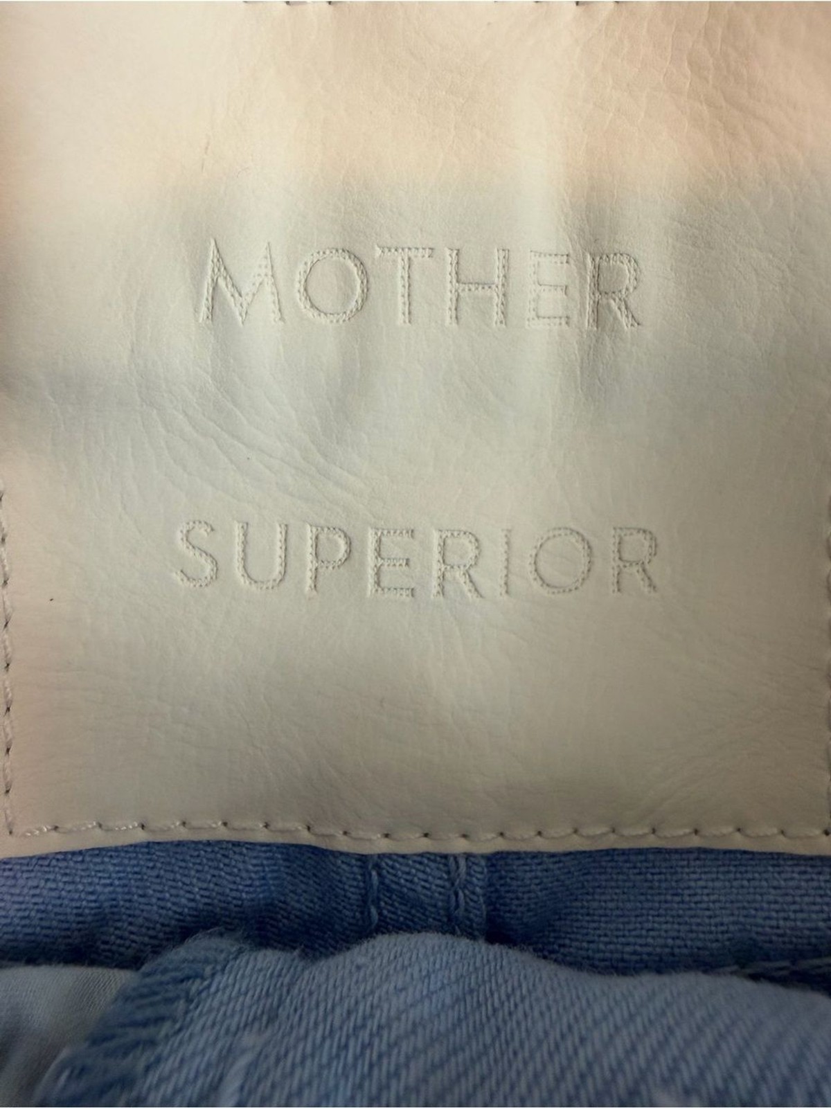 NWT MOTHER Superior The Bee’s Knees Stud Finer Sneak Vista Blue Pants 25