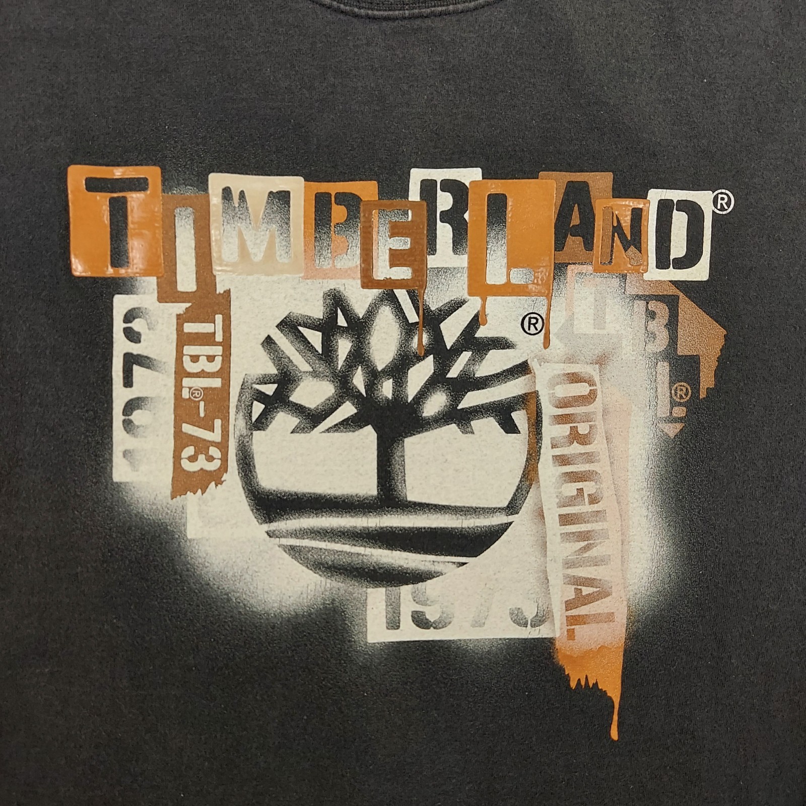 Vintage Timberland Tee Shirt Large Long Sleeve Made in USA 90s Graphic Print